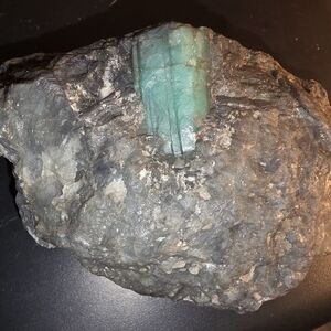 Large Raw Brazilian Emerald Crystal in Matrix - Collector Specimen